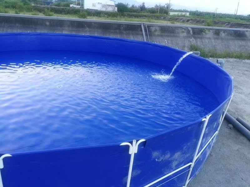 Blue Fish Farming Tarpaulin Tank, Packaging Type: Wooden Box