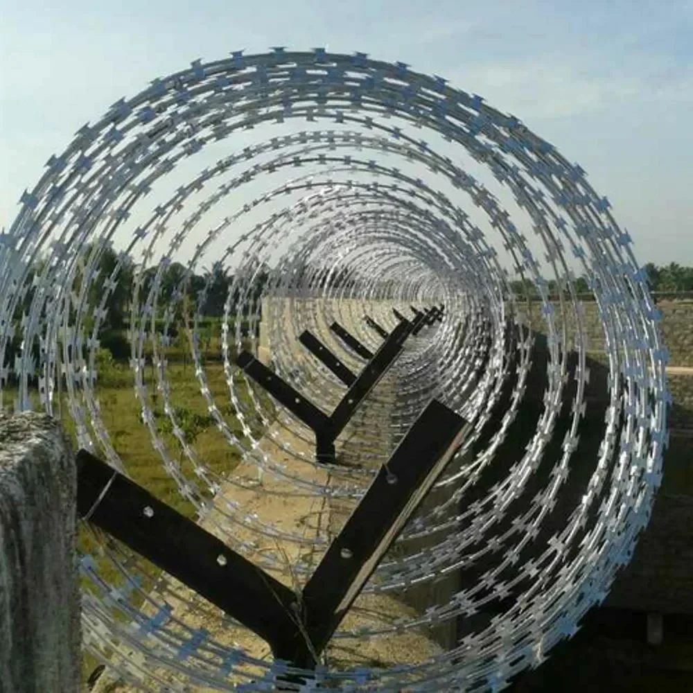 Iron Silver Razor Fencing Wire, Material Grade: Gi, Size: 600mm Coil Type Packed