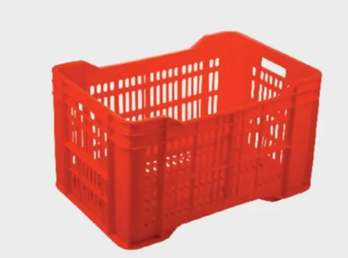 Rectangular Mesh Perforated Plastic Crate, Capacity: 25 Kg