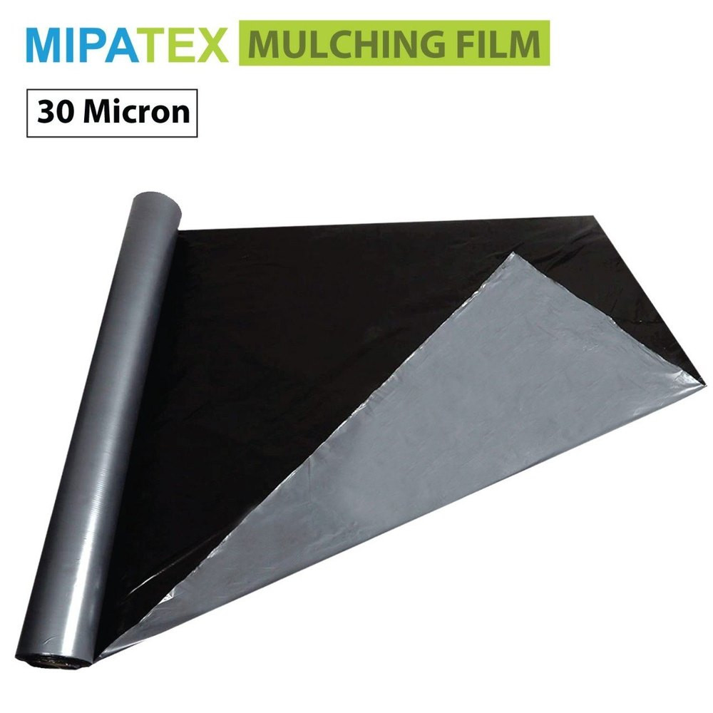 Mulch Film, 30 Micron, 4ft x 400m, Silver/Black, UV Plastic Mulching Sheet, Mulching Paper